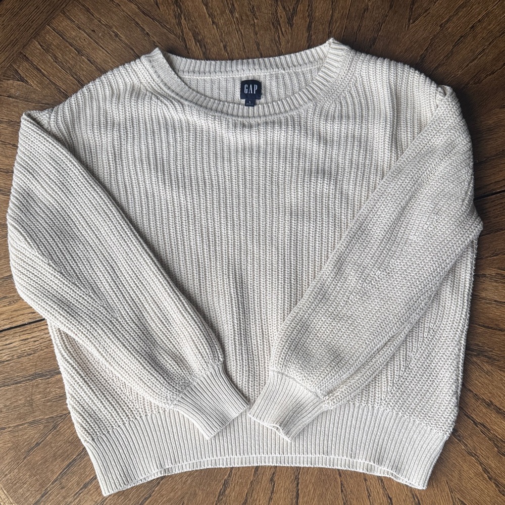 GAP Women's Ribbed Knit Sweater - Cream